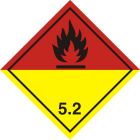 Naklejka ADR podklasa nr 5.2 - Nadtlenki organiczne. Klasa 5 - MB117