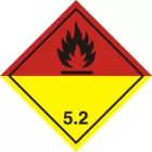 Naklejka ADR podklasa nr 5.2 - Nadtlenki organiczne. Klasa 5 - MB117