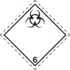 Naklejka ADR podklasa nr 6.2 - Materiały zakaźne. Klasa 6 - MB119