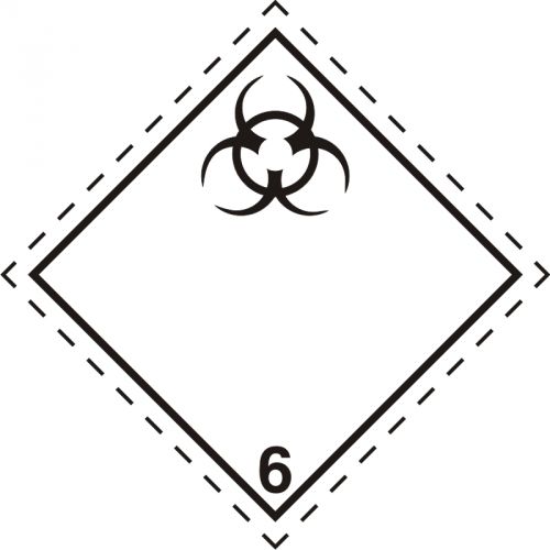 Naklejka ADR podklasa nr 6.2 - Materiały zakaźne. Klasa 6 - MB119 - Symbol ostrzegawczy „skażenie biologiczne”: znaczenie i zastosowanie na oznakowaniu