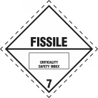 Naklejka ADR podklasa nr 7, materiał rozszczepialny - Materiały promieniotwórcze. Klasa 7 - MB124