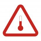 Naklejka ADR - Znak temperatura - oznakowanie dla materiałów o podwyższonej temperaturze - MA008