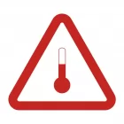 Naklejka ADR - Znak temperatura - oznakowanie dla materiałów o podwyższonej temperaturze - MA008