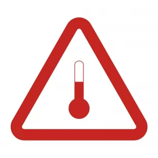Naklejka ADR - Znak temperatura - oznakowanie dla materiałów o podwyższonej temperaturze - MA008