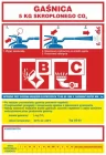 Naklejka, etykieta na gaśnicę 5 kg skroplonego CO2 BC