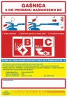 Naklejka, etykieta na gaśnicę 6 kg proszku gaśniczego BC