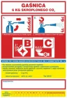 Naklejka, etykieta na gaśnicę 6 kg skroplonego CO2 BC