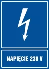 Napięcie 230 V - znak elektryczny - HG047 Napięcie 230 V - znak elektryczny