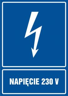 Napięcie 230 V - znak elektryczny