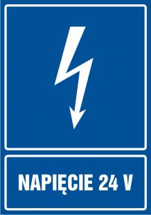 Napięcie 24V - znak elektryczny