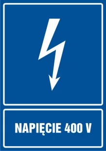 Napięcie 400 V - znak elektryczny