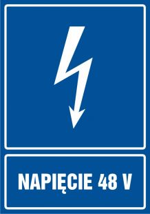 Napięcie 48V - znak elektryczny