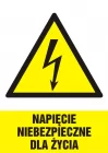 Napięcie niebezpieczne dla życia - znak elektryczny - HA002 Napięcie niebezpieczne dla życia - znak elektryczny