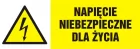 Napięcie niebezpieczne dla życia - znak elektryczny