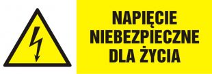 Napięcie niebezpieczne dla życia - znak elektryczny