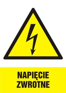 Napięcie zwrotne - znak elektryczny