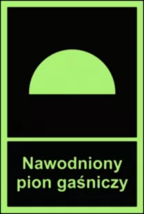 Nawodniony pion gaśniczy - znak przeciwpożarowy ppoż - BC018