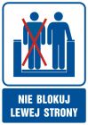 Nie blokuj lewej strony - znak informacyjny - RB505