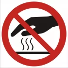 Nie dotykać. Gorąca powierzchnia - znak bhp zakazujący - GB019