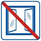 Nie otwierać obiekt klimatyzowany - znak informacyjny - RA515