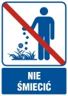 Nie śmiecić - znak informacyjny - RB507