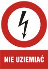 Nie uziemiać - znak elektryczny