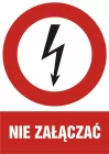 Nie załączać - znak elektryczny