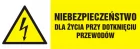 Niebezpieczeństwo dla życia przy dotknięciu przewodów - znak elektryczny