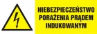 Niebezpieczeństwo porażenia prądem indukowanym - znak elektryczny