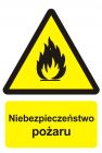 Niebezpieczeństwo pożaru - materiały łatwopalne - znak przeciwpożarowy ppoż - BC001