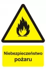 Niebezpieczeństwo pożaru - materiały łatwopalne - znak przeciwpożarowy ppoż - BC001
