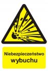 Niebezpieczeństwo wybuchu - materiały wybuchowe - znak przeciwpożarowy ppoż - BC004