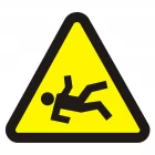 Niebezpieczeństwo wypadnięcia - znak, naklejka kolejowa - SD022