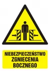 Niebezpieczeństwo zgniecenia bocznego - znak bhp ostrzegający, informujący - GF034 - GF034 Niebezpieczeństwo zgniecenia bocznego - znak bhp ostrzegający, informujący - GF034