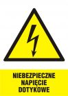 Niebezpieczne napięcie dotykowe - znak elektryczny