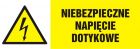Niebezpieczne napięcie dotykowe - znak elektryczny