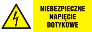 Niebezpieczne napięcie dotykowe - znak elektryczny