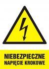 Niebezpieczne napięcie krokowe - znak elektryczny