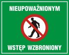 Nieupoważnionym wstęp wzbroniony - znak, lasy - OB017