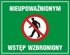Nieupoważnionym wstęp wzbroniony - znak, lasy - OB017