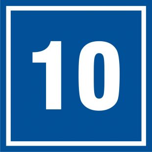 Numer 10 - znak informacyjny - PB510