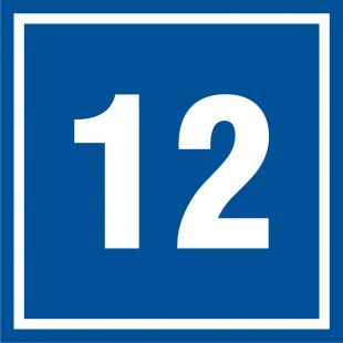 Numer 12 - znak informacyjny - PB512