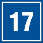 Numer 17 - znak informacyjny - PB517