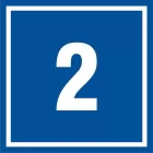 Numer 2 - znak informacyjny - PB502