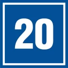 Numer 20 - znak informacyjny - PB520