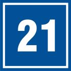 Numer 21 - znak informacyjny - PB521