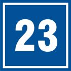 Numer 23 - znak informacyjny - PB523