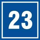 Numer 23 - znak informacyjny - PB523