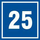 Numer 25 - znak informacyjny - PB525