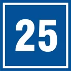 Numer 25 - znak informacyjny - PB525